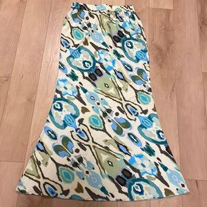 Sigrid Olsen Ikat Print Satin Skirt, sz XS